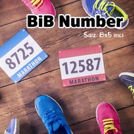 NOMBOR PESERTA Bib | BiB NUMBER | Bip Acara Rentas Desa | Lumba Lari Sekolah Acara Sukan