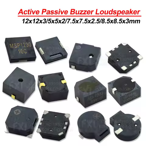 5PCS/lot Buzzer 9032 5020 7525 9650 1230 9.0x3.2MM Active Passive Buzzer Magnetic DC 3V 5V 9.0*3.2MM