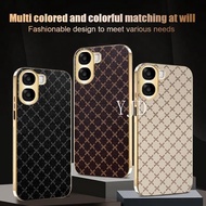 YJD Case For OPPO A6 A6X A6s A6t Pro New Style Fashionable Luxury Leather Electroplated TPU Frame An