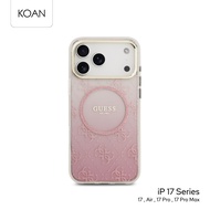 GUESS เคสกันกระแทก 4G Glitter Magnetic Case ใช้สำหรับ iPhone 17 Series รองรับ Magnetic ชาร์จ