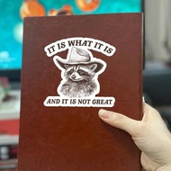 1PC It Is What It Is Sticker Funny Raccoon Meme Waterproof Vinyl Decal Cute Vintage Raccoon Design F