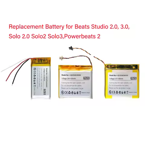 Replacement Lithium Polymer Battery for Beats Studio 2.0, Studio 3.0,Solo 2.0 Solo2 Solo3,Powerbeats