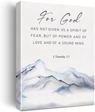Christian Canvas Wall Art For God Has Not Given Us The Spirit of Fear 2 Timothy 1:7 Canvas Print Pos