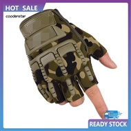 COOD 1 Pair Anti-slip Breathable Outdoor Military Climbing Airsoft Half Finger Gloves
