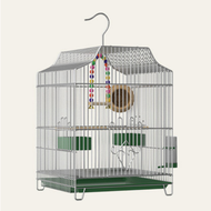 【HATELI】 (ซื้อ1แถม6ฟรี/33*32*44ซม.) Bird Cageแบบพกพากรงนกแก้วกรงโลหะBird Cageกรงเพาะพันธุ์