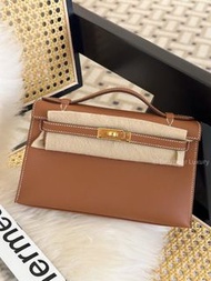 Hermes Kelly Pochette Gold Ghw 金金