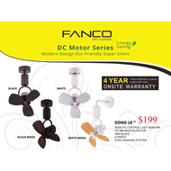 FANCO Corner Fans: DONO 16inch [ABS Blades + Remote] Ceiling &amp; Wall Mounting
