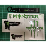 Kawasaki Monster sticker & keychain motor bundle