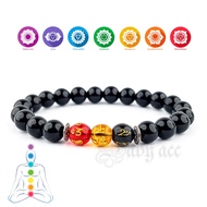 Gelang 3 Chakra Penarik Rezeki Pria Wanita Energi Alam Original Saby