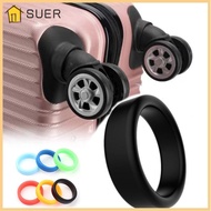 SUER 2Pcs Luggage Wheel Ring, Thick Flat Flexible Rubber Ring, Durable Diameter 35 mm Silicone Stretchable Wheel Hoops Luggage Wheel
