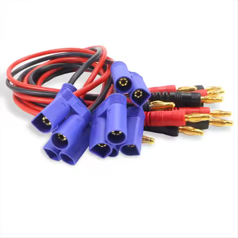 1/6PCSEC5 Male Connector to 4.0mm Banana Male Plug Lipo Battery Balance Charging Cable 30cm/11.8inch