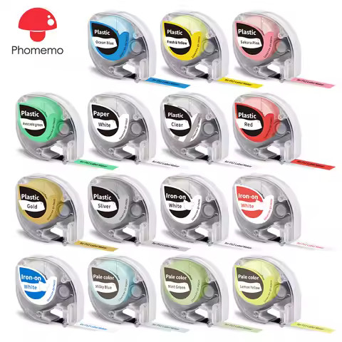 P12 Label Tape Compatible with Dymo LetraTag 200B Refills LT-100H Label Replacement for Phomemo P12 