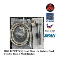 DOE Basic Bidet76(N) Hand Bidet cw Bidet Spray Head, Standard Steel Hose & Bracket / Bidet Tangan