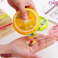 TYLER Weekly Pill Container, Moisture-proof Sealed Pills Storage Case, Cute Covered Delimited 7-cell Mini Medicine Box Unisex