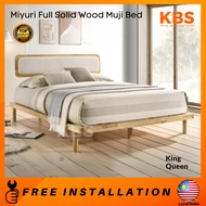 (FREE Installation+Shipping) KBS Miyuri Full Solid Base Muji Bed / Muji Style Furniture / Katil Kayu