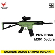 NEW!!! M301 KAC PDW Mainan Tembak Tembakan Pdw Bison Dcobra M301 KAC PDW Popor Lipat Lite Series