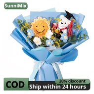 Crochet Flowers Bouquet Graduation Flower Bouquet Crochet Bouquet Artificial Flowers Bouquet for Bir