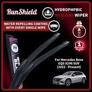 RunShield For Mercedes Benz EQS X296 SUV 2022 - Present Hydrophobic Coating Silicone Wiper Blade Car