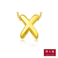 CHOW TAI FOOK 999 Pure Gold Alphabet Pendant - X