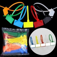 LEMONTRETULT 100pcs Cable Tag Easy Mark Tag Labels Markers Mesh Wire Marker Colorful Tag