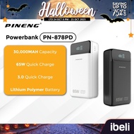 【New】Pineng PN-878PD 30000mAh Powerbank PD3.0 + QC 3.0 Quick Charge 65W Li-ion Polymer Battery for L