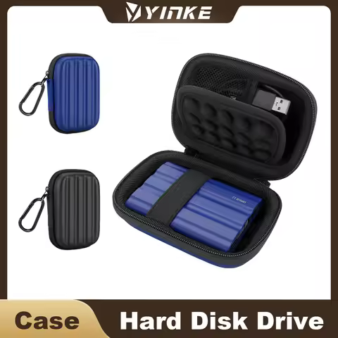 YINKE Portable Travel Storage Shockproof ＆ Waterproof Protective SSD Case,Compatible with Samsung T7