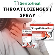 Strepsils Max Pro - Sore throat lozenges 16s - Honey Lemon/ Direct Spray 15ml