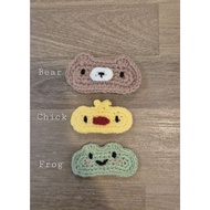 [SG SELLER] Handmade Crochet Hairclips (select either Bear, Chick or Frog)