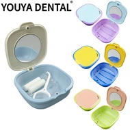 1pcs Denture Box Dental Braces Retainer Case  Aligner Braces Protective Case With Drain Basket