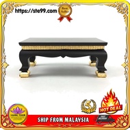 Meja Top table, Buddha amulet table, solid wood table, shell lacquered, gold plated, height 4 inches