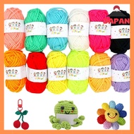 YAARUJEE Yarn 12 Colors Set - Colorful Knitting Yarn Craft Supplies for Beginners - Yarn Set for Sca