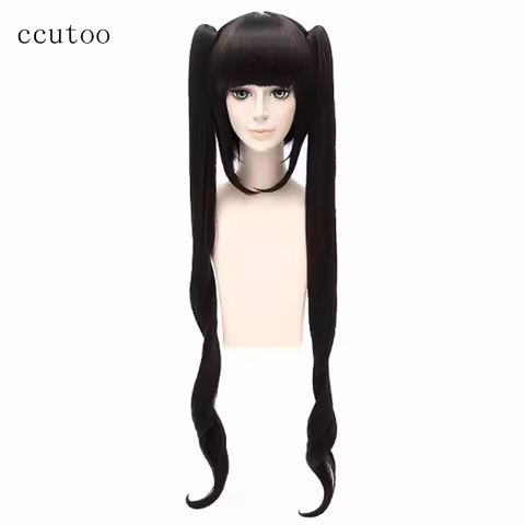 ccutoo 120cm Black Long Synthetic Wig Is It Wrong to Try to Pick Up Girls in a Dungeon Hestia Cospla
