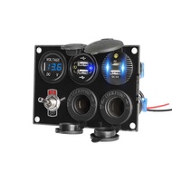 Car Mobile Phone Charger Modified Cigarette Lighter Fast Charge QC3.0 Toggle Switch type-c Combinati