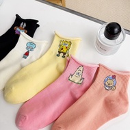 Fashion Cotton Socks Cartoon Socks SpongeBob SquarePants Casual Socks Women Adult Cotton Socks