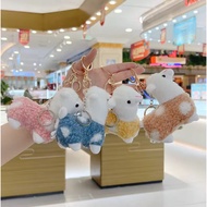 GANTUNGAN Cute Mini Plush Alpaca Doll Keychain Cute Korean Style Doll Keychain