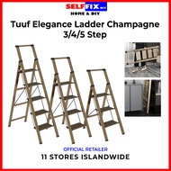 TUUF ELEGANCE Ladder - 3/4/5 Step Ladder (Champagne) (Anti-Slip / Foldable / Lightweight)