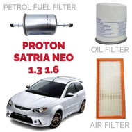 FILTER SET PROTON SATRIA NEO 1.3 1.6 BS3 BS6 ENGINE OIL FILTER AIR PENAPIS ANGIN MINYAK PETROL FUEL 