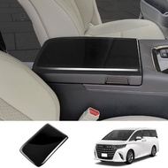 1 PCS Car Stowing Tidying Armrest Box Panel Trim Cover ABS Interior Accessories for  Alphard/Vellfire 40 Series 2023+ Gloss Black