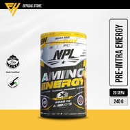 NPL Amino Energy + Glutamine 240g - Pre Workout Recovery Energy Halal Fitness Amino Acids Supplement