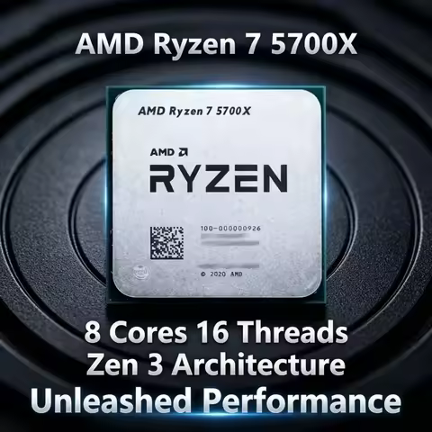AM4 Socket AMD Ryzen 7 5700X Desktop CPU 8 Cores 16 Threads Zen3 Gaming Computer Processor