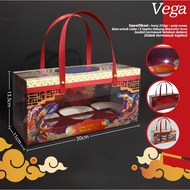 Chinese New Year Theme Vega Box| Mika Cake Contains 3 Jars| Mika Hampers| Size 30 x 11 x 13.5 Cm (Pr