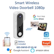 GES SMART VIDEO DOORBELL WIRELESS TUYA STREAM GOOGLENEST AND ECHOSHOW