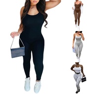 【Flash Sale-W】Womens slim sexy suspender tight yoga jumpsuit can be worn externally