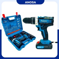 Makita 36v battery drill, 3-function hand drill with free 24-piece accessory set