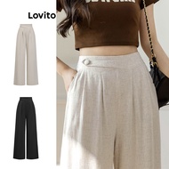 Vintage Pant Plain Asymmetrical Summer/Spring Pant for Women L86ED401 Tarauini Vintage Plain Asymmet