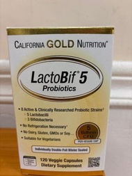 LactoBif® 5 益生菌，50 億 CFU，120 粒素食膠囊