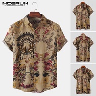 INCERUN muslim Katun Lengan Shirt Kaos Polo Pria batik Top Blus Tee