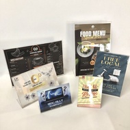 L-shaped Mica Tabletop Menu A4 - A5 - A6 - L-shaped Mica Menu Board, Transparent Mica Tabletop Menu