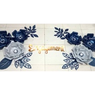 Paperflower bunting flag dekorasi lamaran engagement hiasan dinding