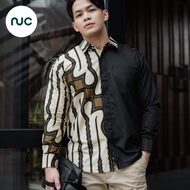 Kemeja Batik Pria NUC.ID Arya 03 (Hitam-Cream)